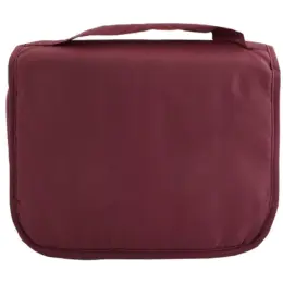 Velcro Hanging Toiletry Bag Maroon Front